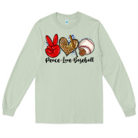 Matcha peace love baseball Long Sleeve Tee - Zillion Design Studio