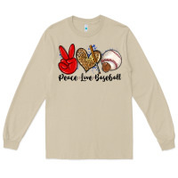 Mushroom peace love baseball Long Sleeve Tee - Zillion Design Studio
