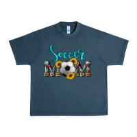 Midnight Navy western leopard cowhide sunflowers  glitter mom soccer Urban Heavy Tee - Artiststas