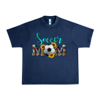 Navy western leopard cowhide sunflowers  glitter mom soccer Urban Heavy Tee - Artiststas