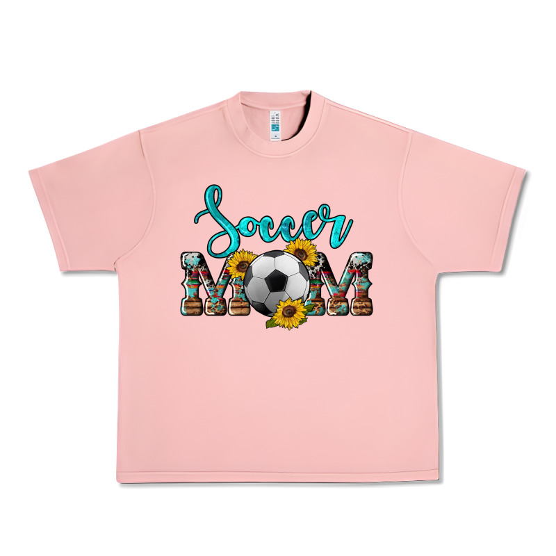 Western Leopard Cowhide Sunflowers  Glitter Mom Soccer Urban Heavy Tee by Artiststas | Teevron