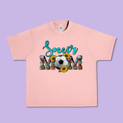Western Leopard Cowhide Sunflowers  Glitter Mom Soccer Urban Heavy Tee Designed By Artiststas