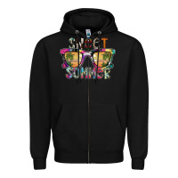 Black sweet summer Zipper Hoodie - SublimationCraftShop