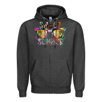 Charcoal Heather sweet summer Zipper Hoodie - SublimationCraftShop