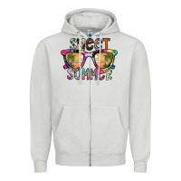 Dove Grey sweet summer Zipper Hoodie - SublimationCraftShop