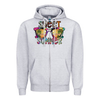 Heather Grey sweet summer Zipper Hoodie - SublimationCraftShop