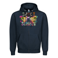 Navy sweet summer Zipper Hoodie - SublimationCraftShop
