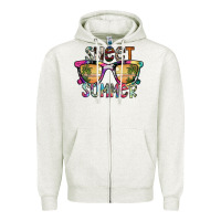 Oatmeal Heather sweet summer Zipper Hoodie - SublimationCraftShop