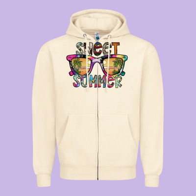 Sweet Summer Zipper Hoodie Designed By Sublimationcraftshop