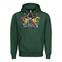 Sports Green sweet summer Zipper Hoodie - SublimationCraftShop