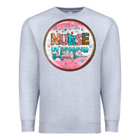 Heather Grey nurse round earrings 2 Premium Sweatshirt - BundleAndBundleShop