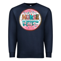 Navy nurse round earrings 2 Premium Sweatshirt - BundleAndBundleShop