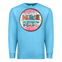 Ocean Blue nurse round earrings 2 Premium Sweatshirt - BundleAndBundleShop