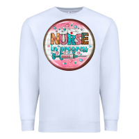 White nurse round earrings 2 Premium Sweatshirt - BundleAndBundleShop
