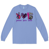 Colony Blue peace love race Long Sleeve Tee - texasbilliewilder