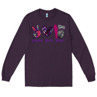 Plum peace love race Long Sleeve Tee - texasbilliewilder
