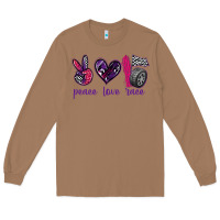 Toasted Coconut peace love race Long Sleeve Tee - texasbilliewilder