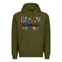Army Green 100 days of embracing differences Premium Hoodie - MaliasSmallBusiness