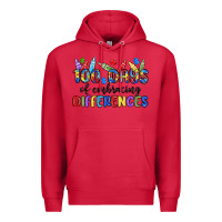 Cardinal 100 days of embracing differences Premium Hoodie - MaliasSmallBusiness