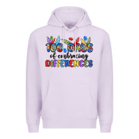 Lilac 100 days of embracing differences Premium Hoodie - MaliasSmallBusiness