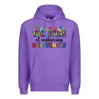 Purple 100 days of embracing differences Premium Hoodie - MaliasSmallBusiness