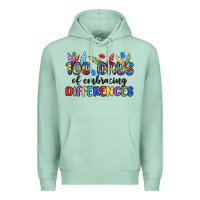 Seafoam 100 days of embracing differences Premium Hoodie - MaliasSmallBusiness