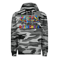 Slate Camo 100 days of embracing differences Premium Hoodie - MaliasSmallBusiness