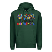 Sports Green 100 days of embracing differences Premium Hoodie - MaliasSmallBusiness
