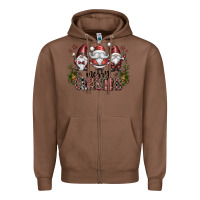 Chestnut merry christmas Zipper Hoodie - CowhideDigitalArt