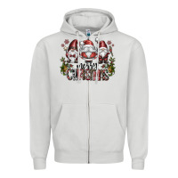 Dove Grey merry christmas Zipper Hoodie - CowhideDigitalArt