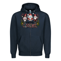 Navy merry christmas Zipper Hoodie - CowhideDigitalArt