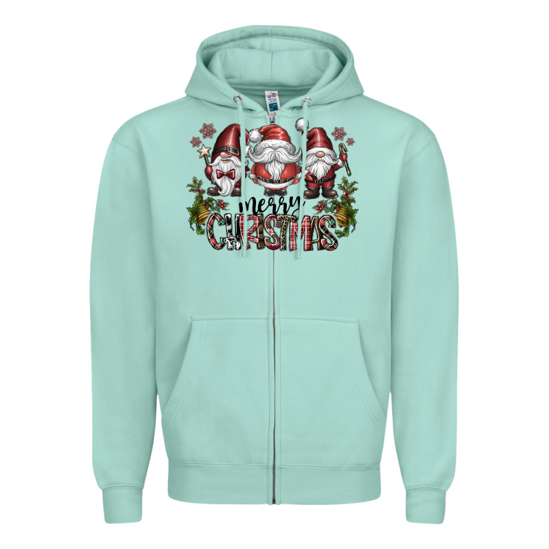 Merry Christmas Zipper Hoodie by CowhideDigitalArt | Teevron