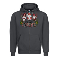 Smoke merry christmas Zipper Hoodie - CowhideDigitalArt