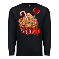 Black Christmas candy cupcake Premium Sweatshirt - AdoDesignShop