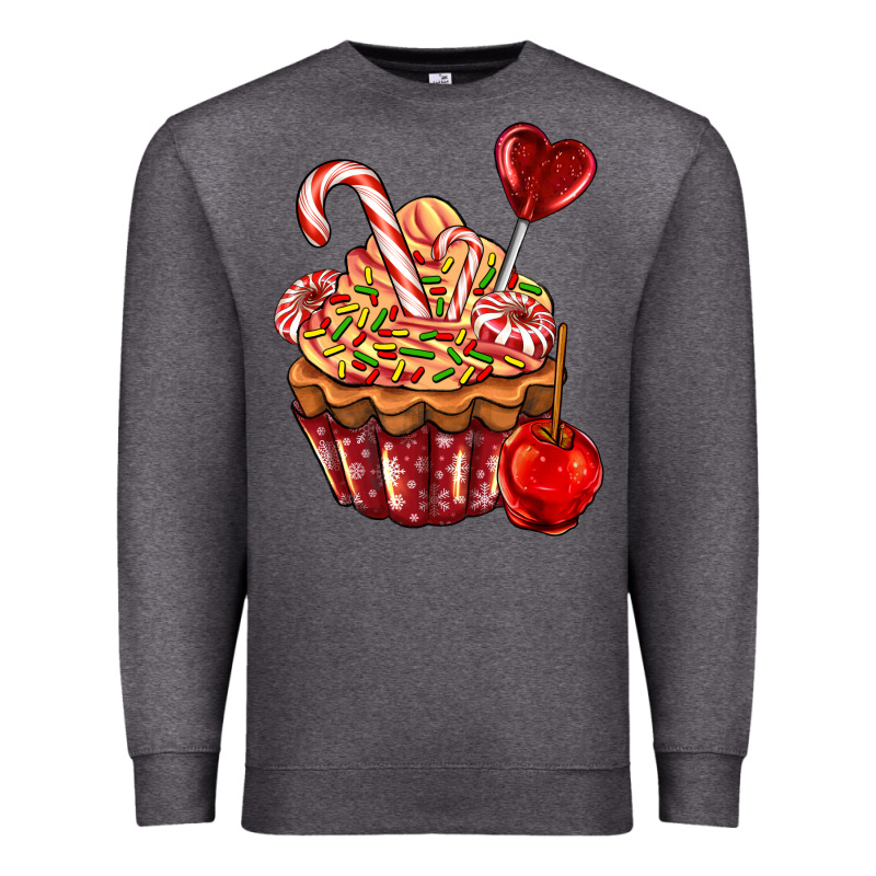 Christmas Candy Cupcake Premium Sweatshirt by AdoDesignShop | Teevron