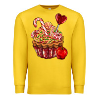 Lemon Christmas candy cupcake Premium Sweatshirt - AdoDesignShop