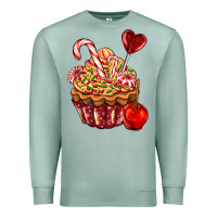 Seafoam Christmas candy cupcake Premium Sweatshirt - AdoDesignShop