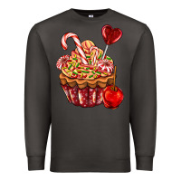 Smoke Christmas candy cupcake Premium Sweatshirt - AdoDesignShop