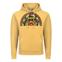Vintage Mustard reindeer rainbow christmas Vintage Hoodie - AdoDesignShop