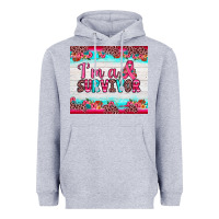 Heather Grey i'm a survivor Heavyweight Hoodie - JahusDesignShop