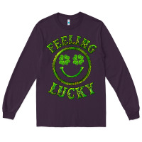 Plum feeling lucky with leopard Long Sleeve Tee - RanaPortraitStore