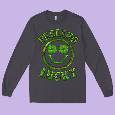 Feeling Lucky With Leopard Long Sleeve Tee Designed By Ranaportraitstore