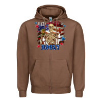 Chestnut Red white boozy 4th of july Zipper Hoodie - CowGirlArtShop