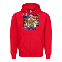 Red Red white boozy 4th of july Zipper Hoodie - CowGirlArtShop