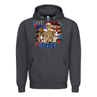 Smoke Red white boozy 4th of july Zipper Hoodie - CowGirlArtShop