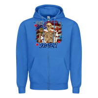 True Royal Red white boozy 4th of july Zipper Hoodie - CowGirlArtShop