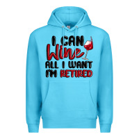 Ocean Blue i can wine all i want lm retired Premium Hoodie - MaliasSmallBusiness