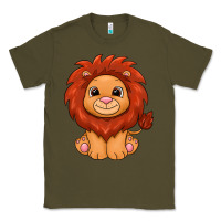 Army Green lion Classic Tee - texasbilliewilder