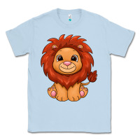 Dusty Blue lion Classic Tee - texasbilliewilder