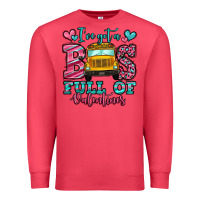 Cardinal i've got a bus full of valentines school bus Premium Sweatshirt - Jasminsmagicworld